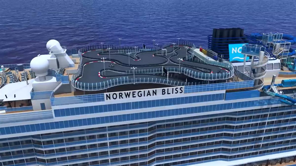 Norwegian Bliss, o cruzeiro onde pode andar de kart e jogar laser tag