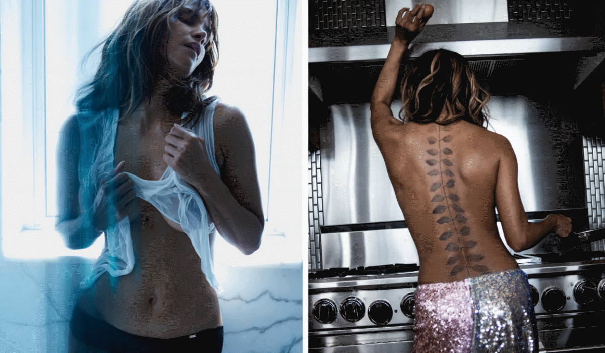 Halle Berry só queria mostrar a nova tatuagem, mas os fãs não resistiram