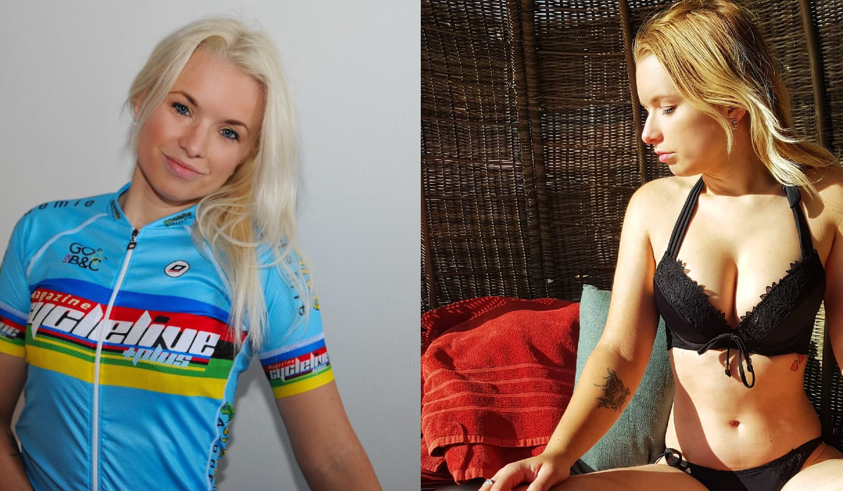Tara Gins, a ex-ciclista proibida de trabalhar com homens por causa de fotos sensuais