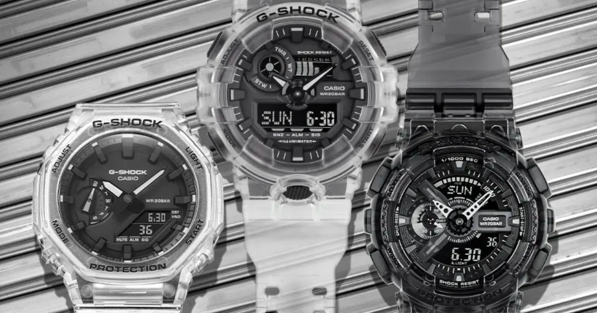 Novos modelos da G-Shock apostam na semitransparência